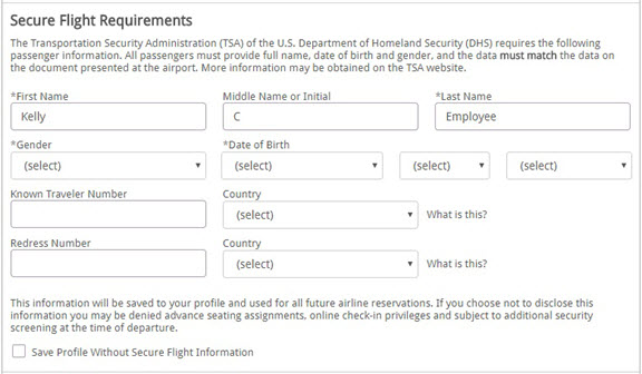 Adding TSA Known Traveler Numbers to Your Travel Profile – Certify ...